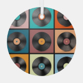 Vinyl platen: retro LP set. Glas Ornament (Achterkant)