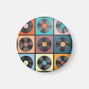Vinyl platen: retro LP set. Magneet