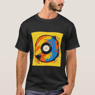 Vinyl platenspeler DJ Music Retro T-shirt