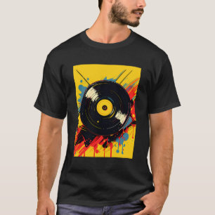 Vinyl platenspeler DJ Music Retro T-shirt