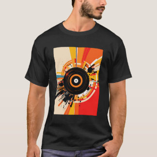 Vinyl platenspeler DJ Music Retro T-shirt
