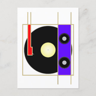Vinyl Player Briefkaart