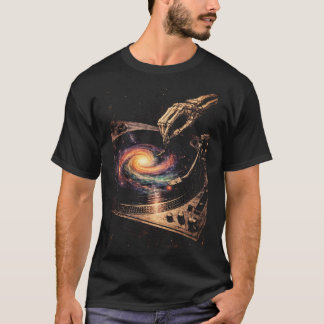 Vinyl Reaper, Retro-Grungy Muziekkunst, Abstract T-shirt