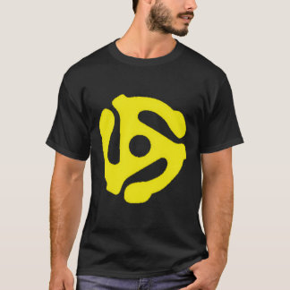 Vinyl Record 45 Rpm Spindle Adapter  DJ Mannen T-shirt