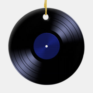 Vinyl Record Album - Retro 70s 45 schijven Keramisch Ornament