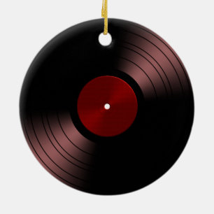 Vinyl Record Album - Retro 70s 45 schijven Keramisch Ornament