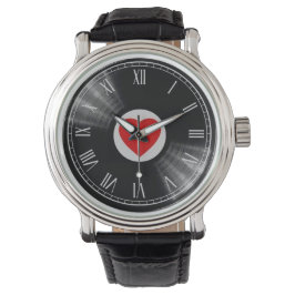 Vinyl record and music elements Watch Horloge