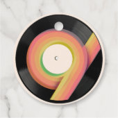 Vinyl Record Baby shower Bedankjes Labels (Achterkant)
