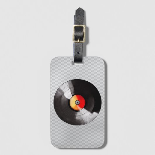 Vinyl Record Bagagelabel (Voorkant (verticaal))