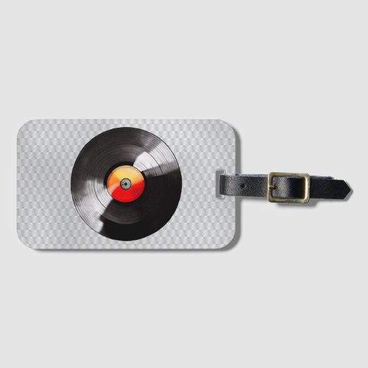 Vinyl Record Bagagelabel (Voorkant (horizontaal))