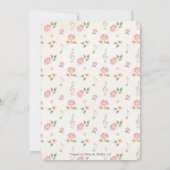 Vinyl Record Floral Waterverf Couples Shower Kaart (Achterkant)