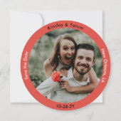 Vinyl Record Foto Save the Date  Rood (Achterkant)