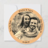 Vinyl Record Foto Sla de datum op Sepia Save The Date (Achterkant)