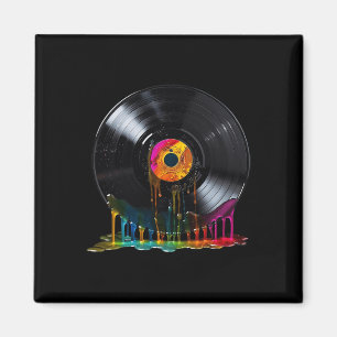 Vinyl Record Kleurrijke Retro Vinyl Record T Magneet