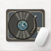  Vinyl Record Mousepad Muismat (Met muis)
