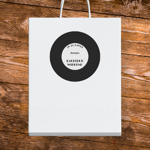 Vinyl Record Muziek Zwart Vrijgezellenweekend Ronde Sticker