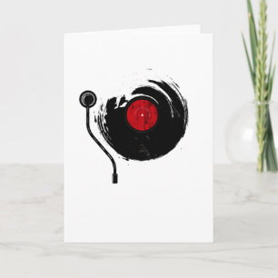 Vinyl Record  Old School DJ Analoge Muziek Kaart