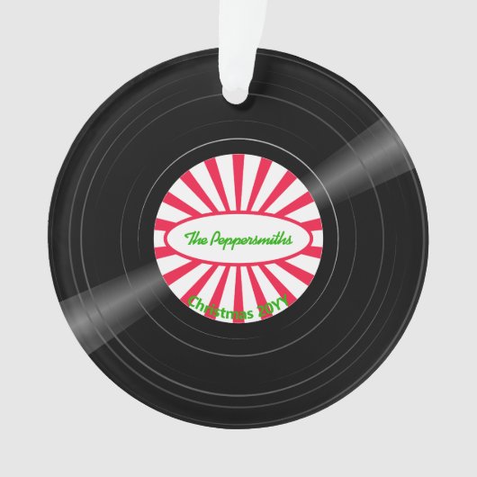 Vinyl Record personnalisé Red Starburst Photo (devant)