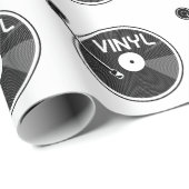 Vinyl Record Platenspeler keramiek Cadeaupapier (Rol Hoek)