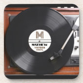 Vinyl Record Player Bier Onderzetter (Voorkant)