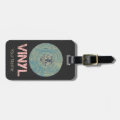 Vinyl Record Retro Disco  Muziekontwerp Bagagelabel (Voorkant horizontaal)