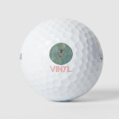 Vinyl Record Retro Disco  Muziekontwerp Golfballen (Voorkant)