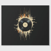 Vinyl Record Splash Cadeaupapier (Vlak)
