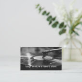 Vinyl Record Store Cartes de visite de thème rétro (Debout devant)