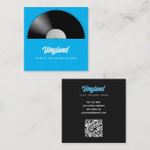 Vinyl Record Store Vierkante Visitekaartje (Voorkant / Achterkant)