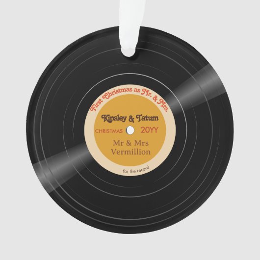 Vinyl record super première photo de Noël mariée (devant)