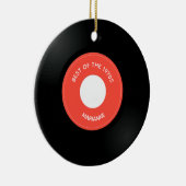 Vinyl Record unique "45" Design ornement céramique (Droite)