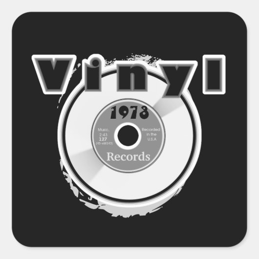 VINYL record van 1973 Vierkante Sticker (Voorkant)