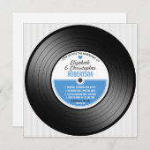 Vinyl Record Wedding Celebration Invitation Kaart (Voorkant / Achterkant)