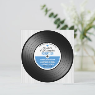 Vinyl Record Wedding Celebration Invitation Kaart