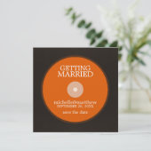 Vinyl Record Wedding Save the Date (Staand voorkant)