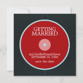 Vinyl Record Wedding Save the Date (Voorkant)