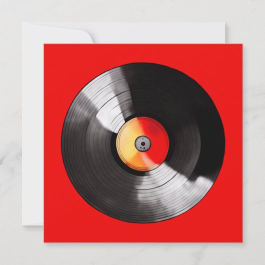 Vinyl Record Wenskaart Kaart (Voorkant)