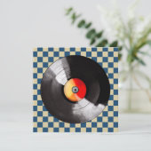 Vinyl Record Wenskaart Kaart (Staand voorkant)