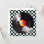 Vinyl Record Wenskaart Kaart (Voorkant / Achterkant in situ)