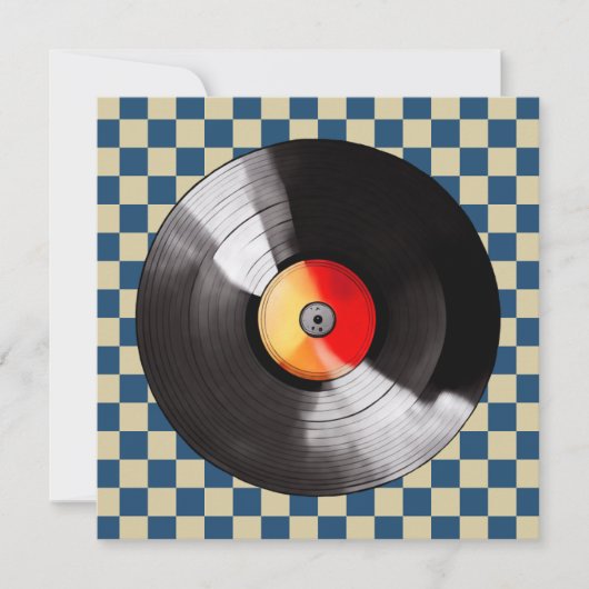 Vinyl Record Wenskaart Kaart (Voorkant)