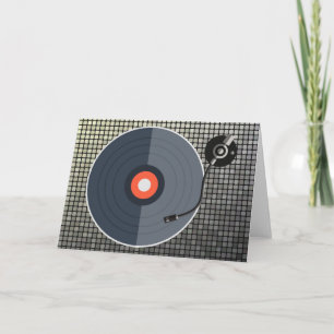 Vinyl Record Wenskaart Kaart