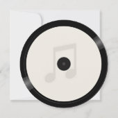 Vinyl Record Zwart Wit Rood 50e Verjaardag Kaart (Achterkant)