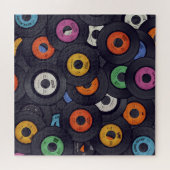 Vinyl Records Muziek Achtergrond Legpuzzel (Horizontaal)