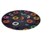 Vinyl Records Muziek Achtergrond Snijplank (Hoek)