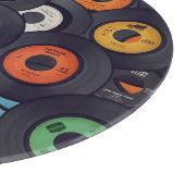 Vinyl Records Muziek Achtergrond Snijplank (Hoek)