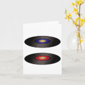 Vinyl Records Note Cards Kaart (Gele Bloem)