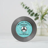 Vinyl Retro Feest Kaart (Staand voorkant)