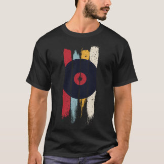 Vinyl Retro Music Records Colorful T-shirt