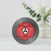 Vinyl Retro Party Red Kaart (Staand voorkant)