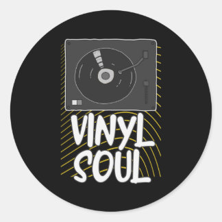 Vinyl Soul Record Platenspeler DJ Ronde Sticker